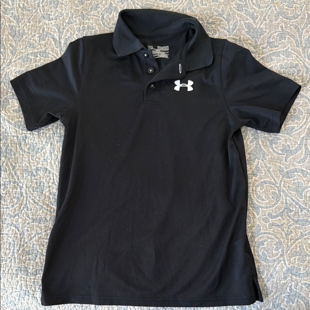 Under Armour Kids Black Polo Shirt